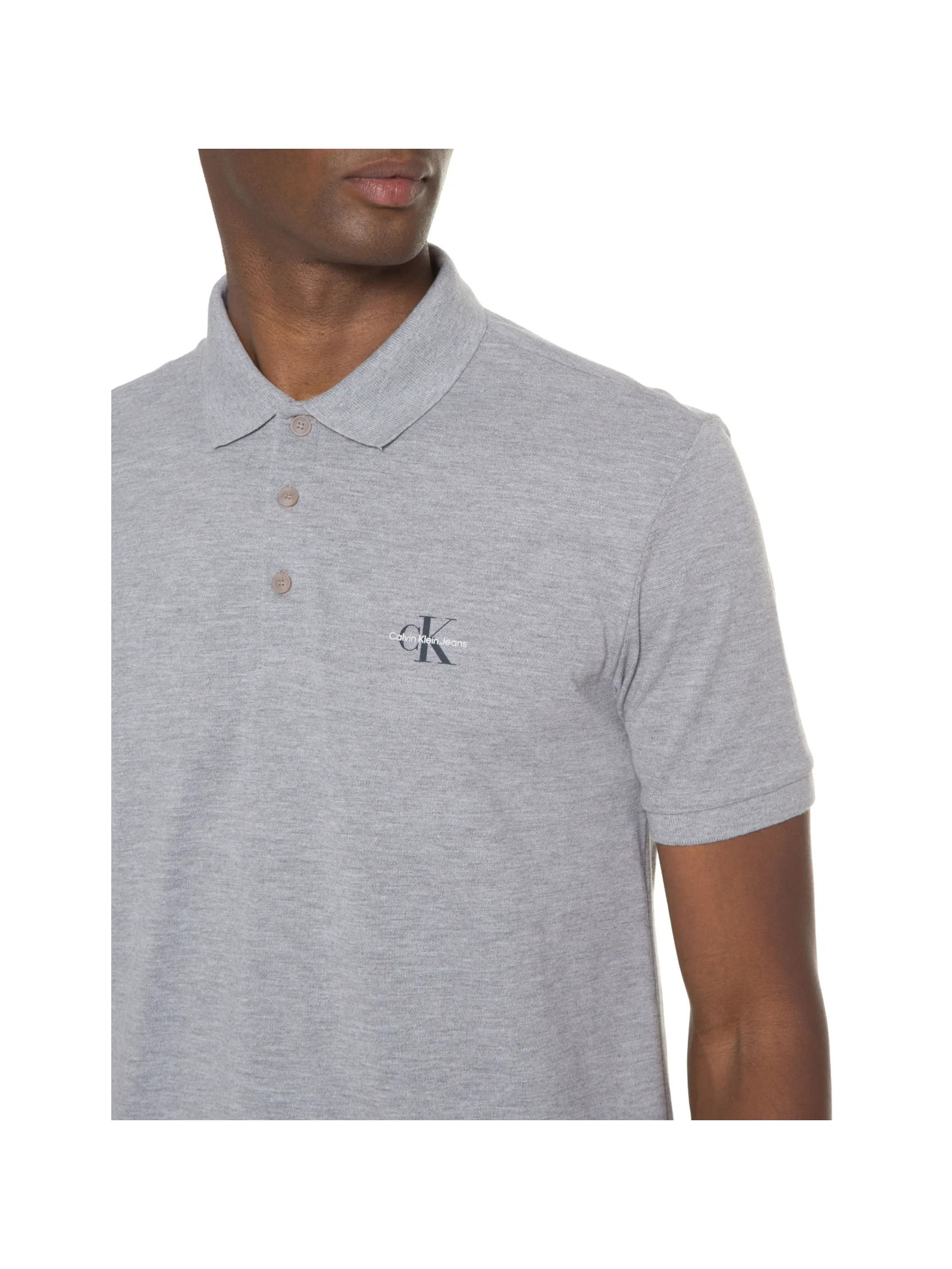 Polo Masculina Re Issue Cinza Calvin Klein Jeans