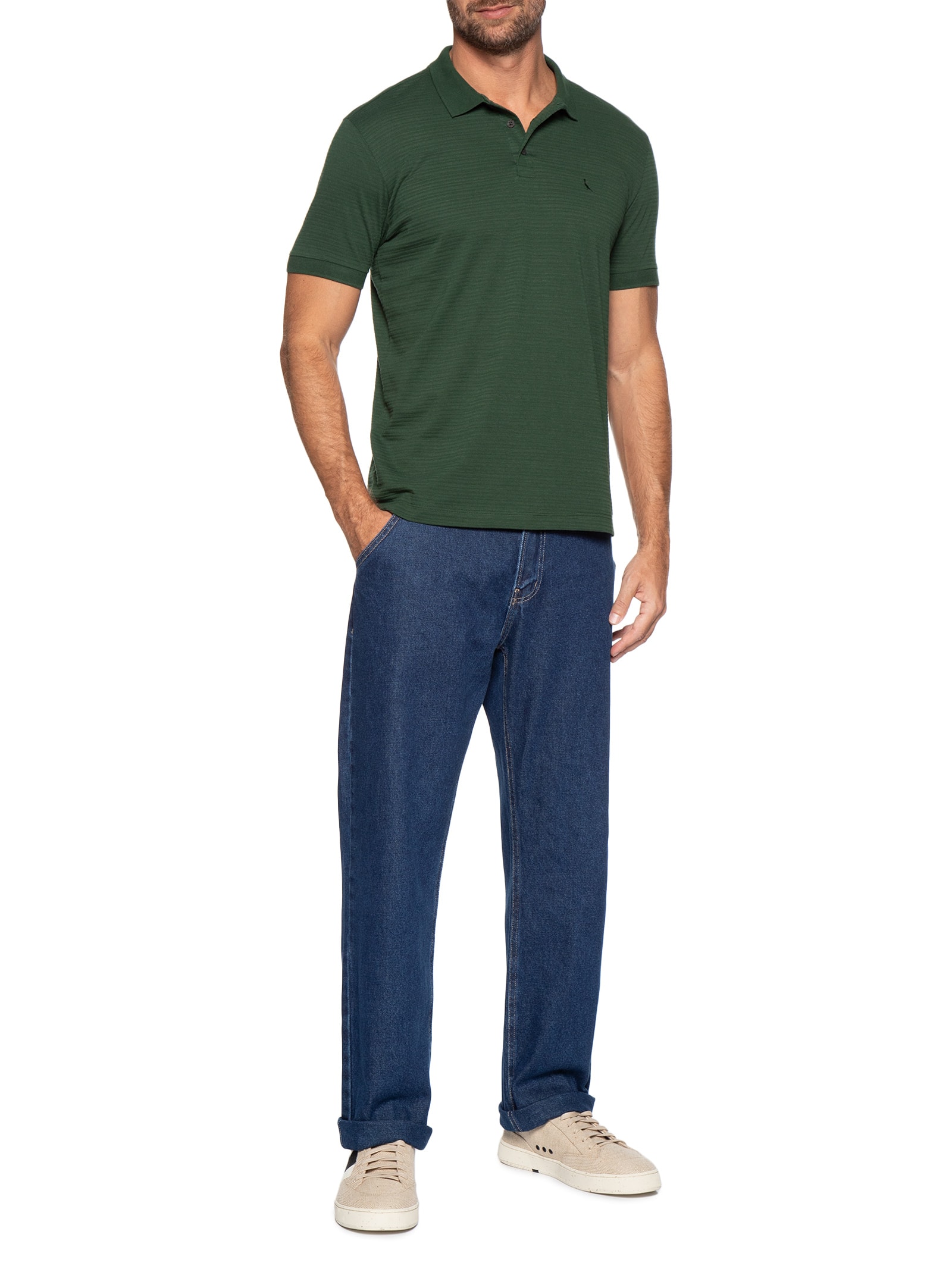 Polo Masculina Regular Bristoil Verde Reserva