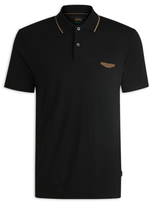 Polo Masculina Regular Fit Aston Martin – Preto