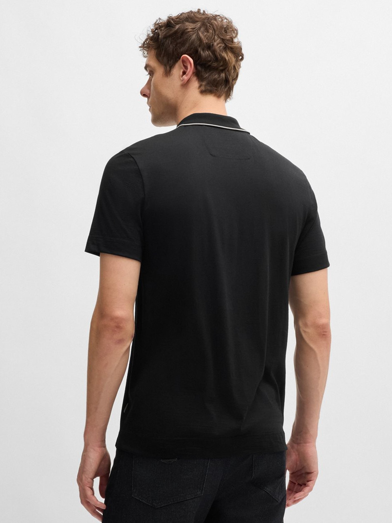 Polo Masculina Regular Fit Aston Martin Preto Boss