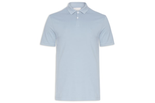Polo Masculina Regular Fit Básica - Azul