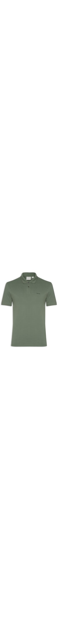 Polo Masculina Regular Fit Básica com Friso - Verde