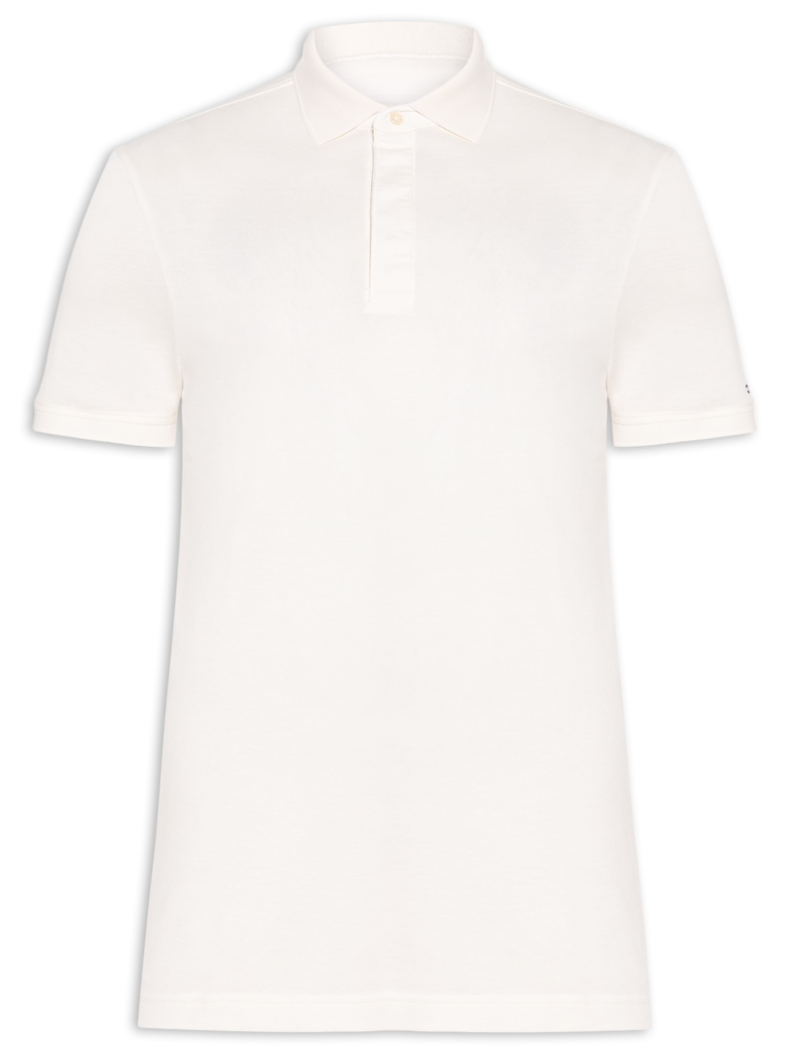 Polo Masculina Regular Fit Básica Hidden Em Algodão Branco Tommy Hilfiger