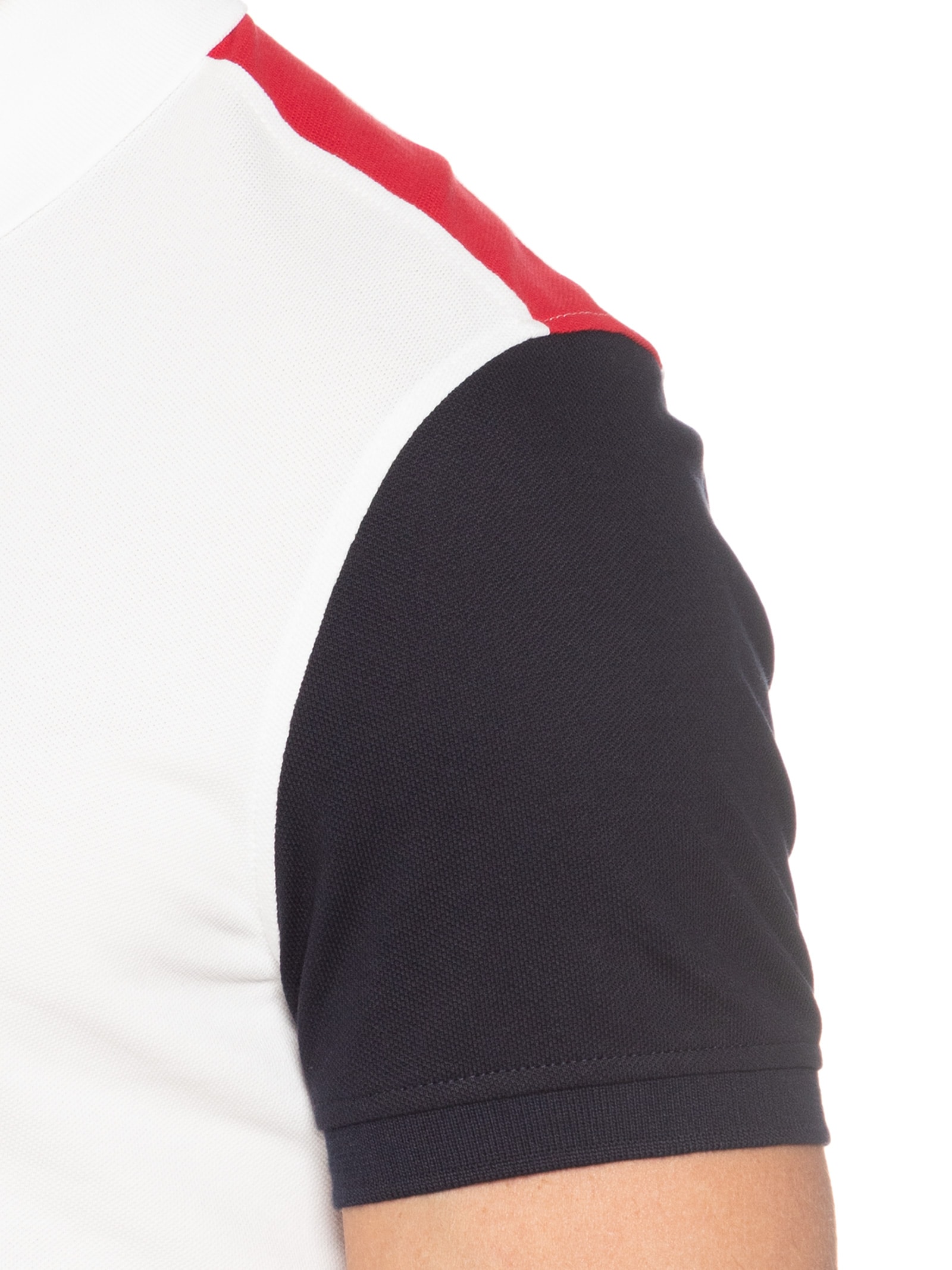 Polo Masculina Regular Fit Blocking Branco Tommy Hilfiger