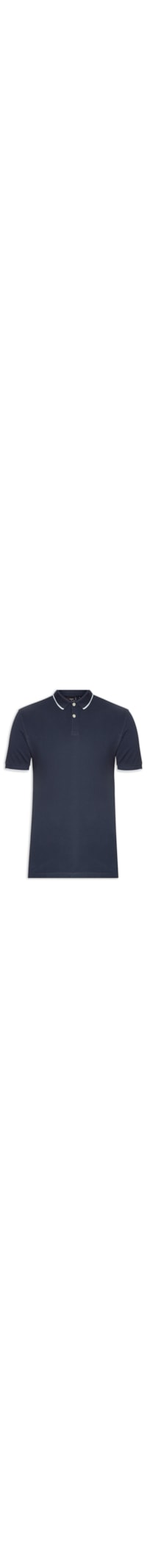 Polo Masculina Regular Fit Classic 1 Friso - Azul