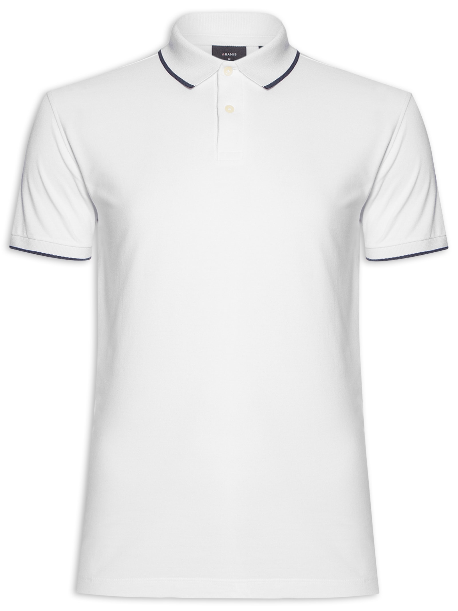 Polo Masculina Regular Fit Classic 1 Friso Branco Aramis