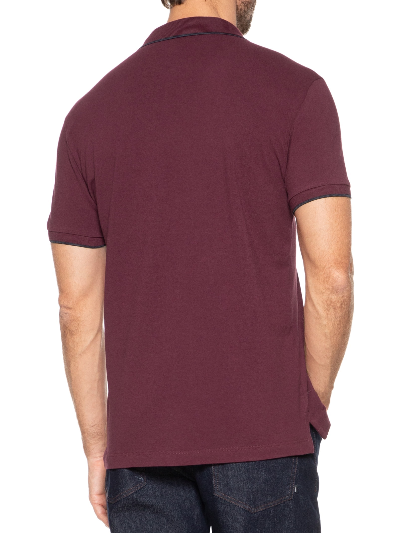 Polo Masculina Regular Fit Classic 1 Friso Vinho Aramis