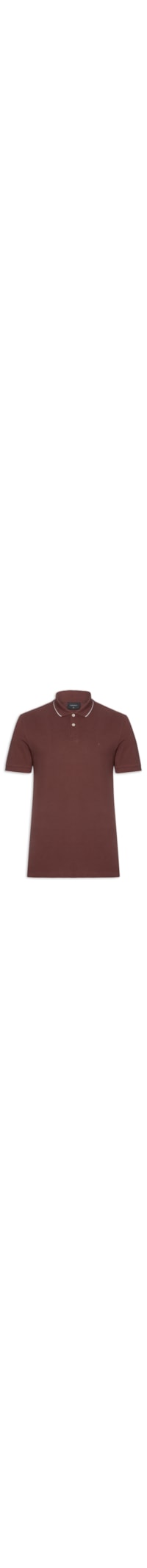 Polo Masculina Regular Fit Classic com Friso - Vermelho