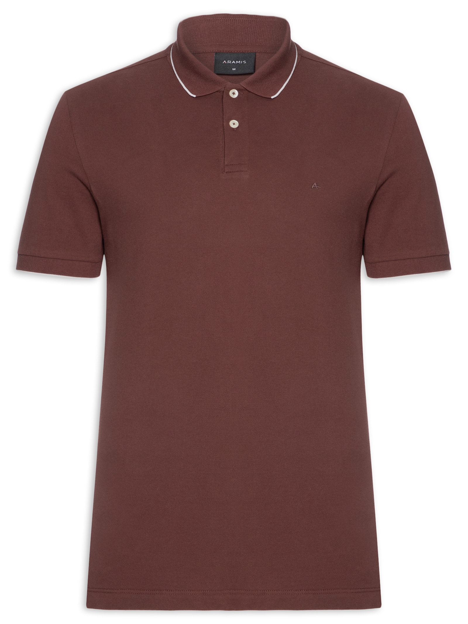 Polo Masculina Regular Fit Classic com Friso – Vermelho Aramis
