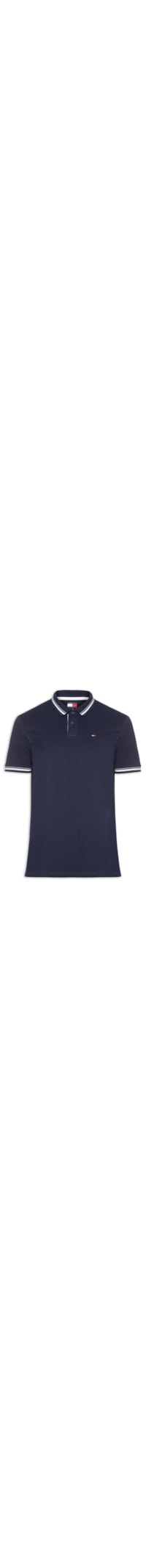 Polo Masculina Regular Fit Com Friso - Azul