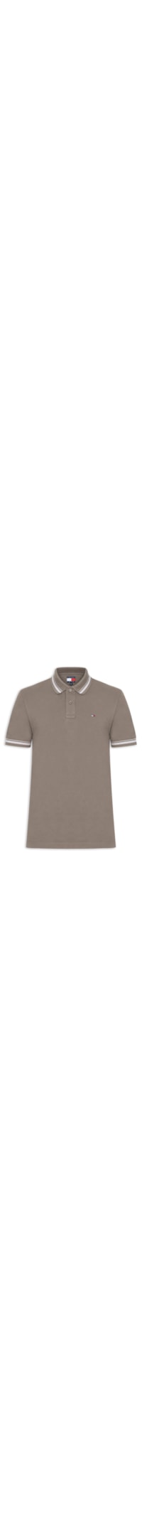 Polo Masculina Regular Fit com Frisos – Marrom