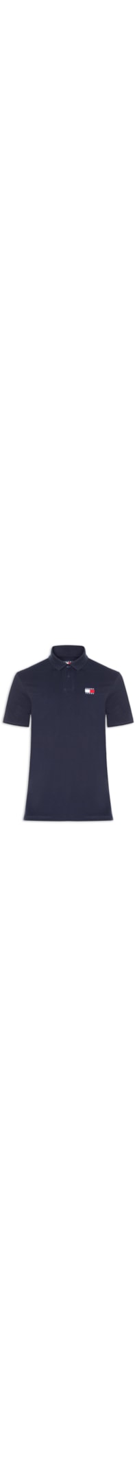 Polo Masculina Regular Fit com Logo - Azul