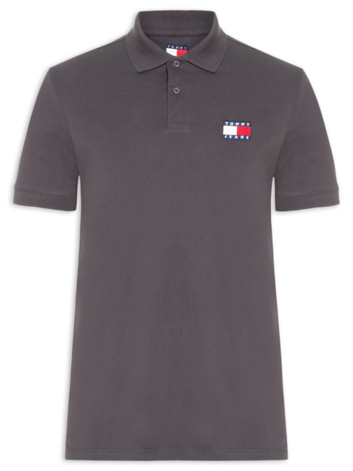 Polo Masculina Regular Fit Com Logo Bordado - Preto