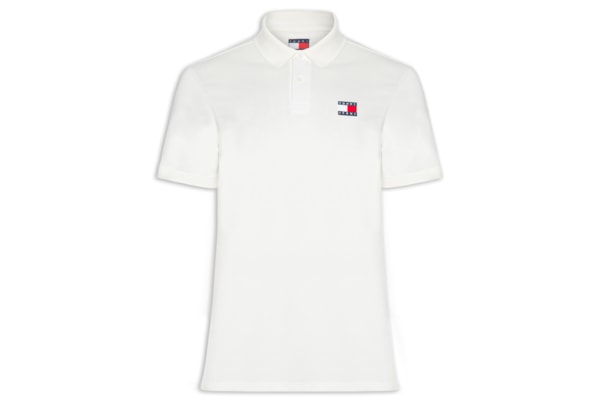 Polo Masculina Regular Fit com Logo - Branco
