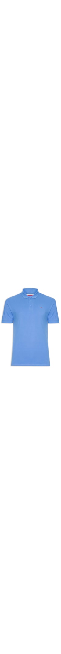 Polo Masculina Regular Fit com Vista Diferenciada - Azul