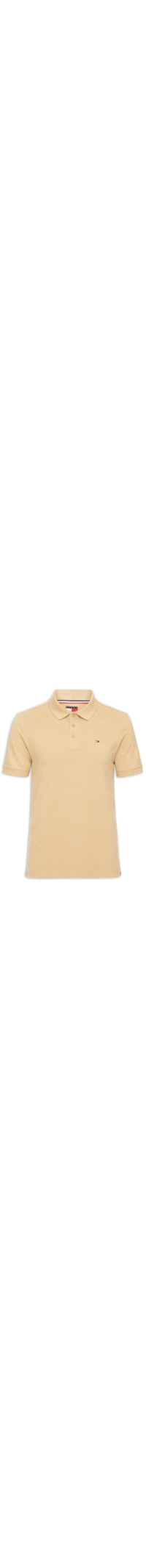 Polo Masculina Regular Fit com Vista Diferenciada - Bege