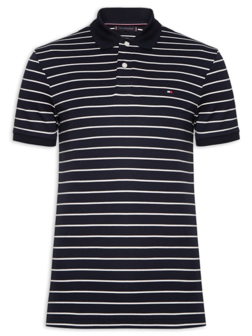 Polo Masculina Regular Fit Em Algodão Bci – Azul