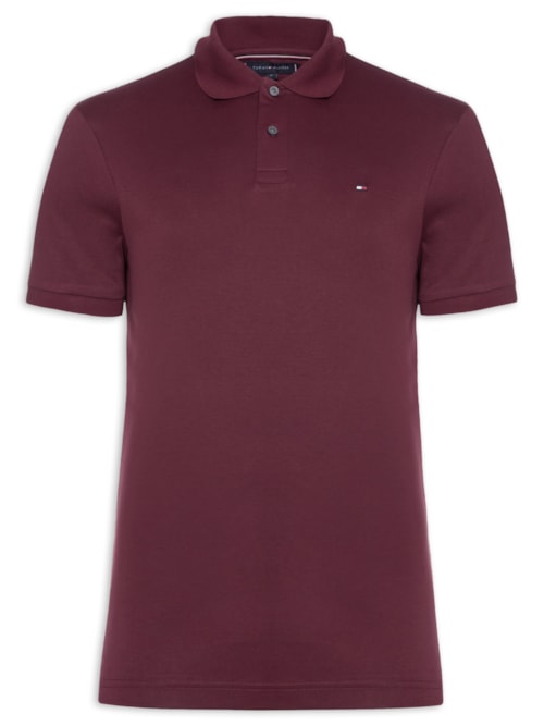 Polo Masculina Regular Fit Em Algodão Bci – Vinho