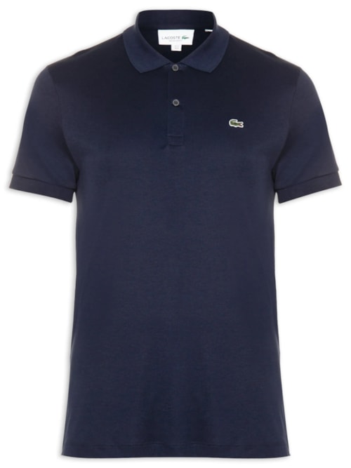 Polo Masculina Regular Fit Em Algodão Pima – Azul