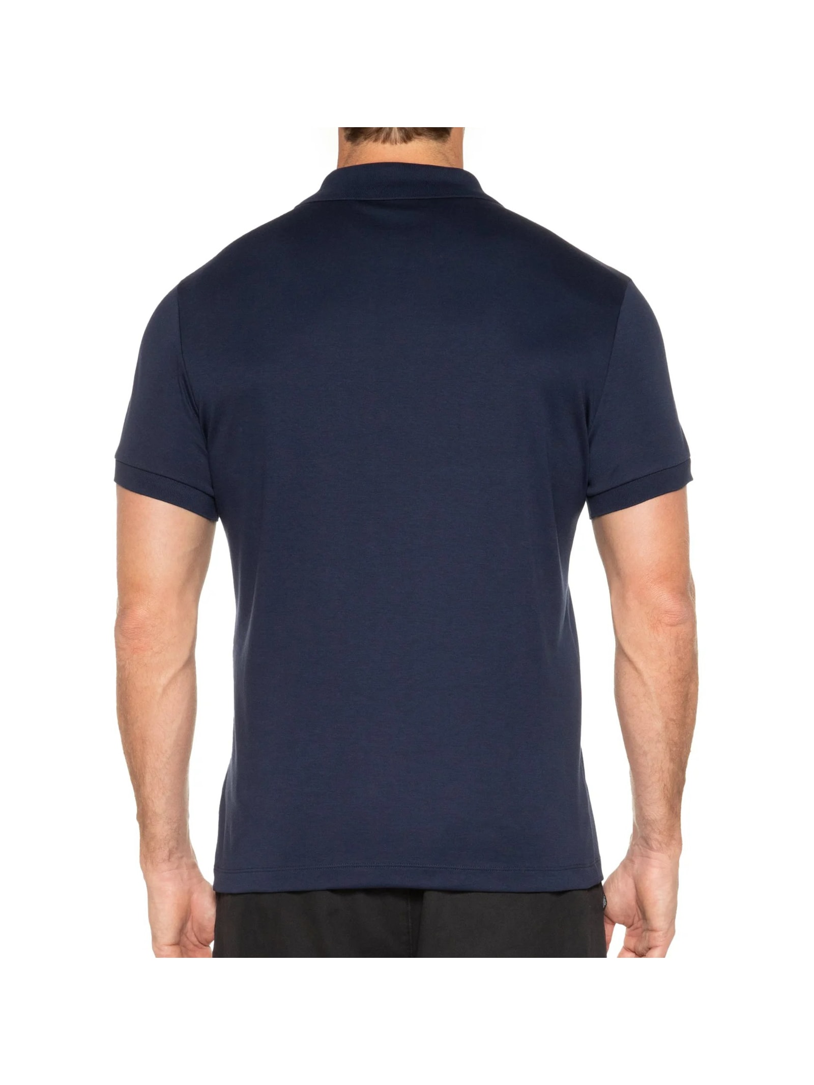 Polo Masculina Regular Fit Em Algodão Pima Azul Lacoste