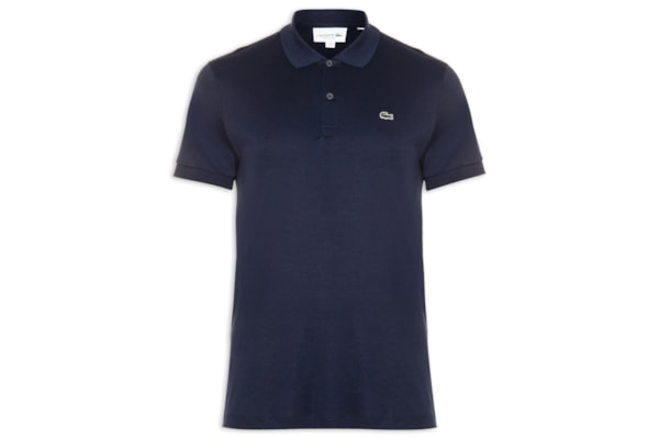 Polo Masculina Regular Fit Em Algodão Pima - Azul