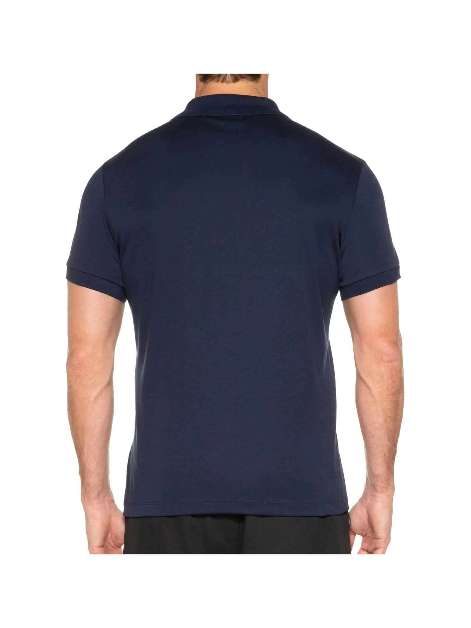 Polo Masculina Regular Fit Em Algodão Pima Azul Lacoste