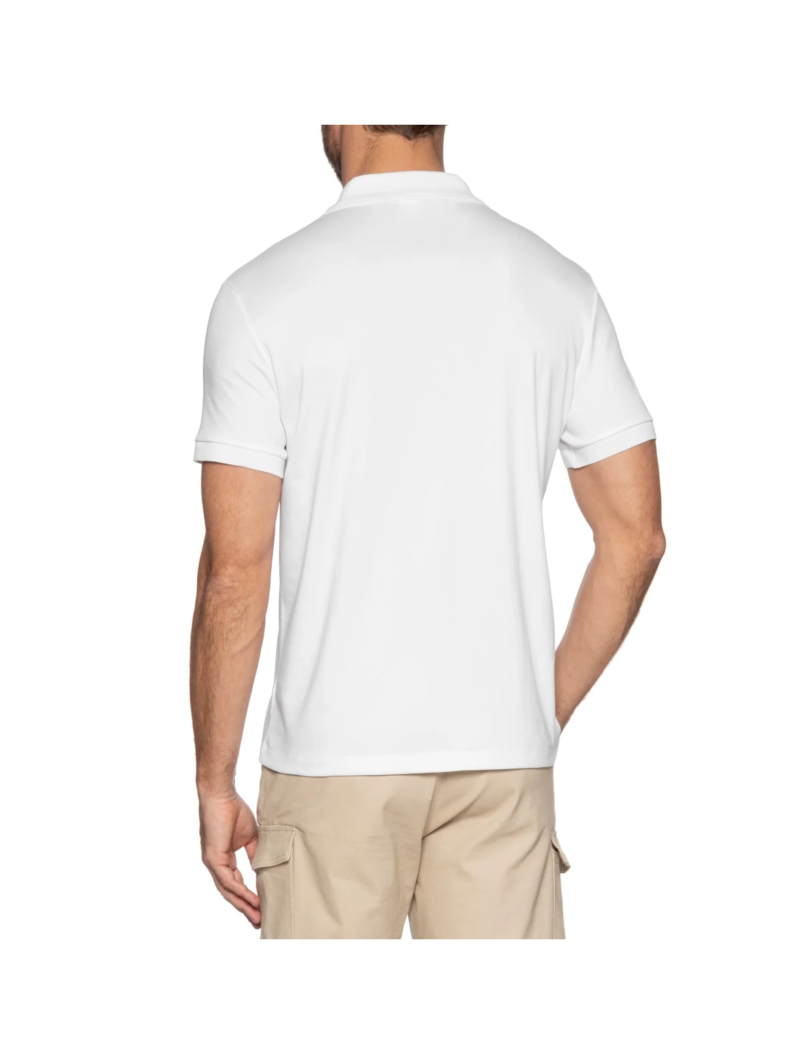 Polo Masculina Regular Fit Em Algodão Pima Branco Lacoste