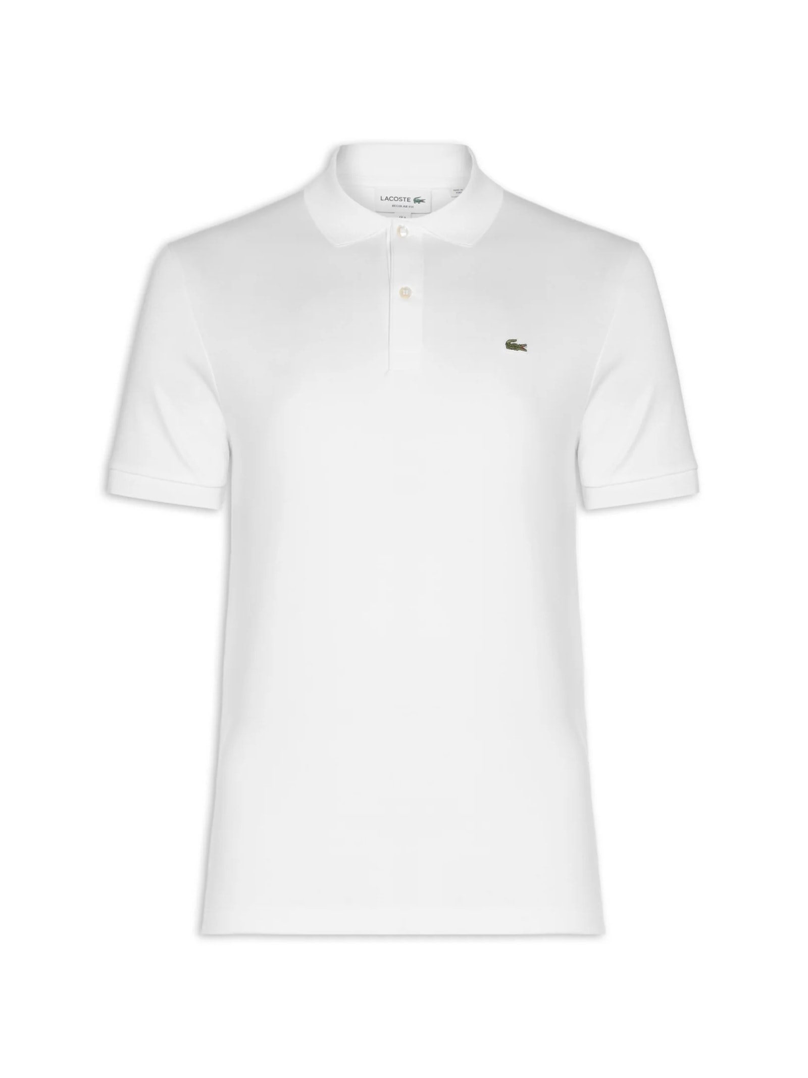 Polo Masculina Regular Fit Em Algodão Pima Branco Lacoste