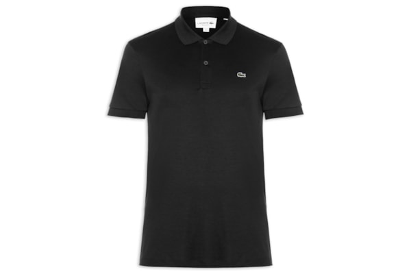 Polo Masculina Regular Fit Em Algodão Pima - Preto