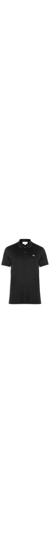 Polo Masculina Regular Fit Em Algodão Pima - Preto