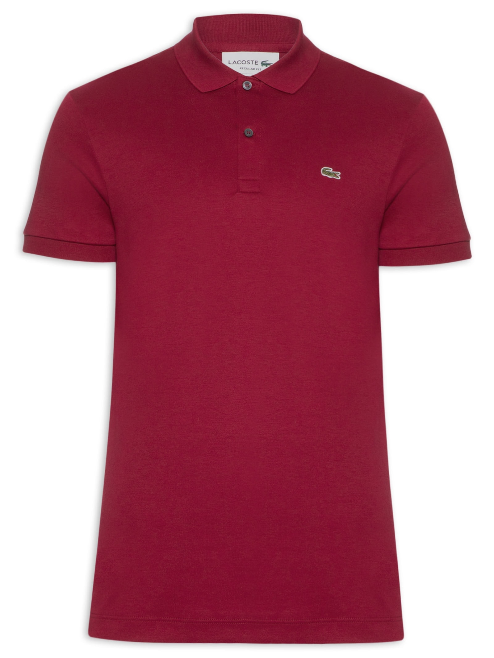 Polo Masculina Regular Fit em Algodão Pima Vermelho Lacoste