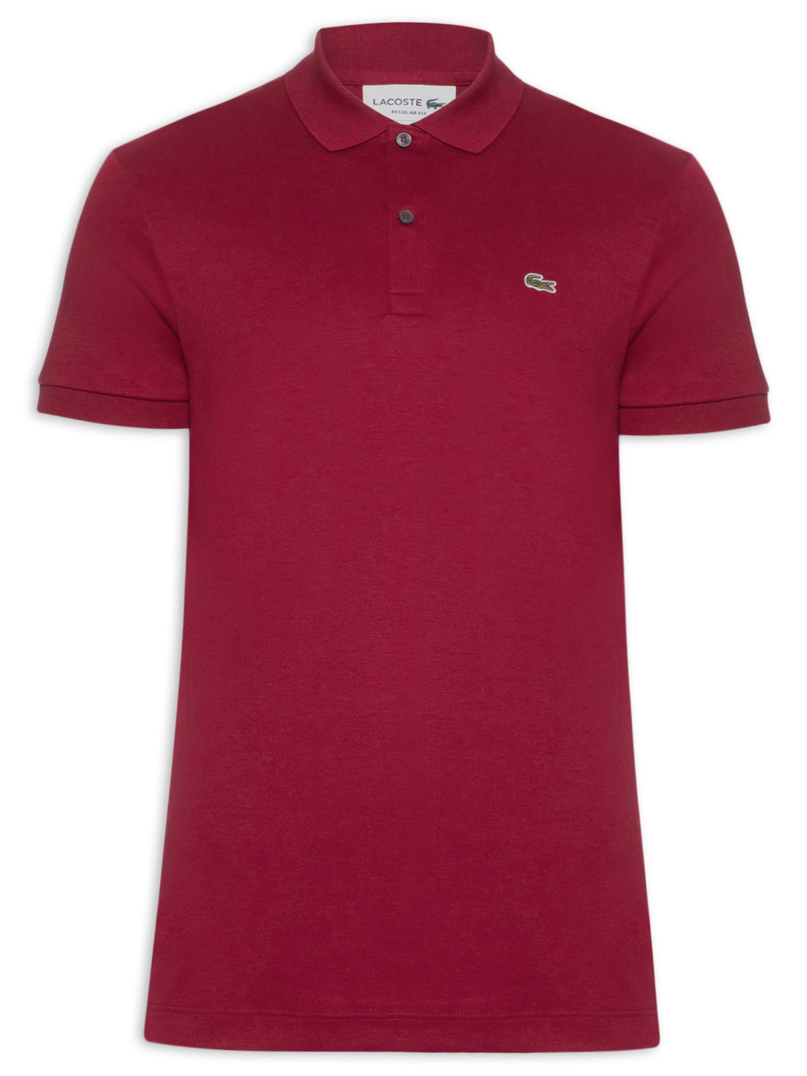 Polo Masculina Regular Fit em Algodão Pima Vermelho Lacoste