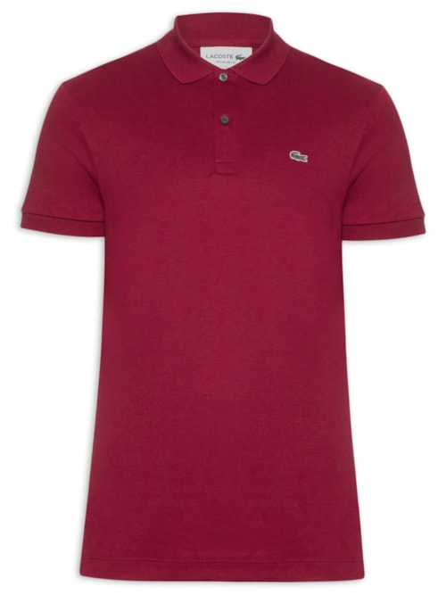Polo Masculina Regular Fit em Algodão Pima – Vermelho