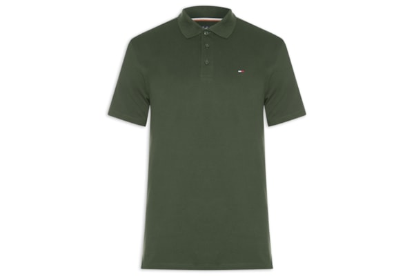 Polo Masculina Regular Fit em Pique - Verde
