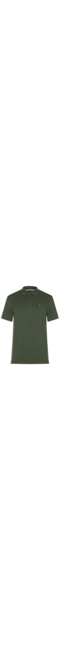 Polo Masculina Regular Fit em Pique - Verde