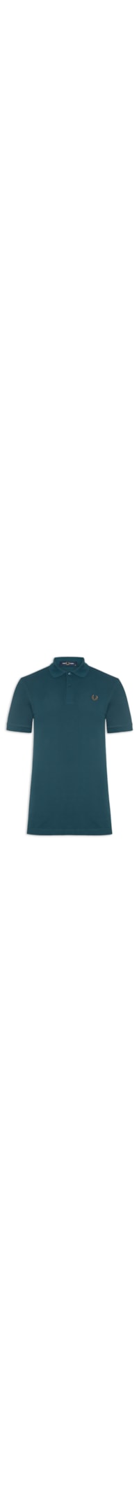 Polo Masculina Regular Fit Em Piquet de Algodão - Azul