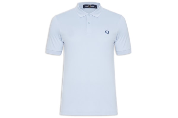 Polo Masculina Regular Fit Em Piquet de Algodão - Azul