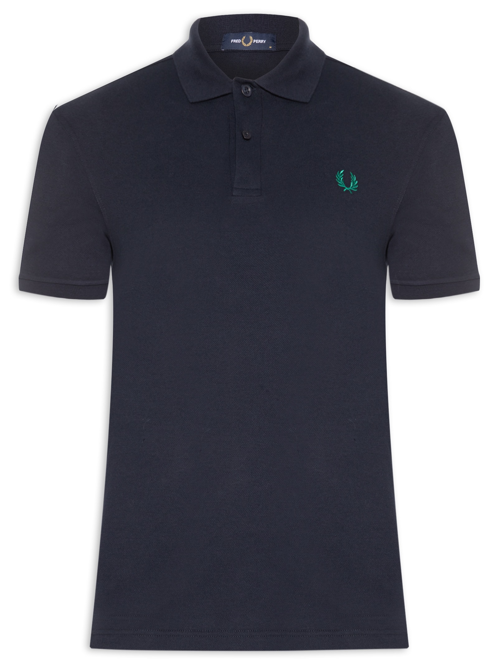 Polo Masculina Regular Fit Em Piquet De Algodão Azul Fred Perry