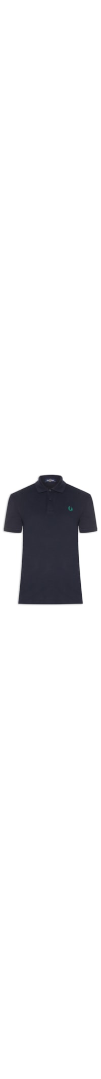 Polo Masculina Regular Fit Em Piquet De Algodão - Azul