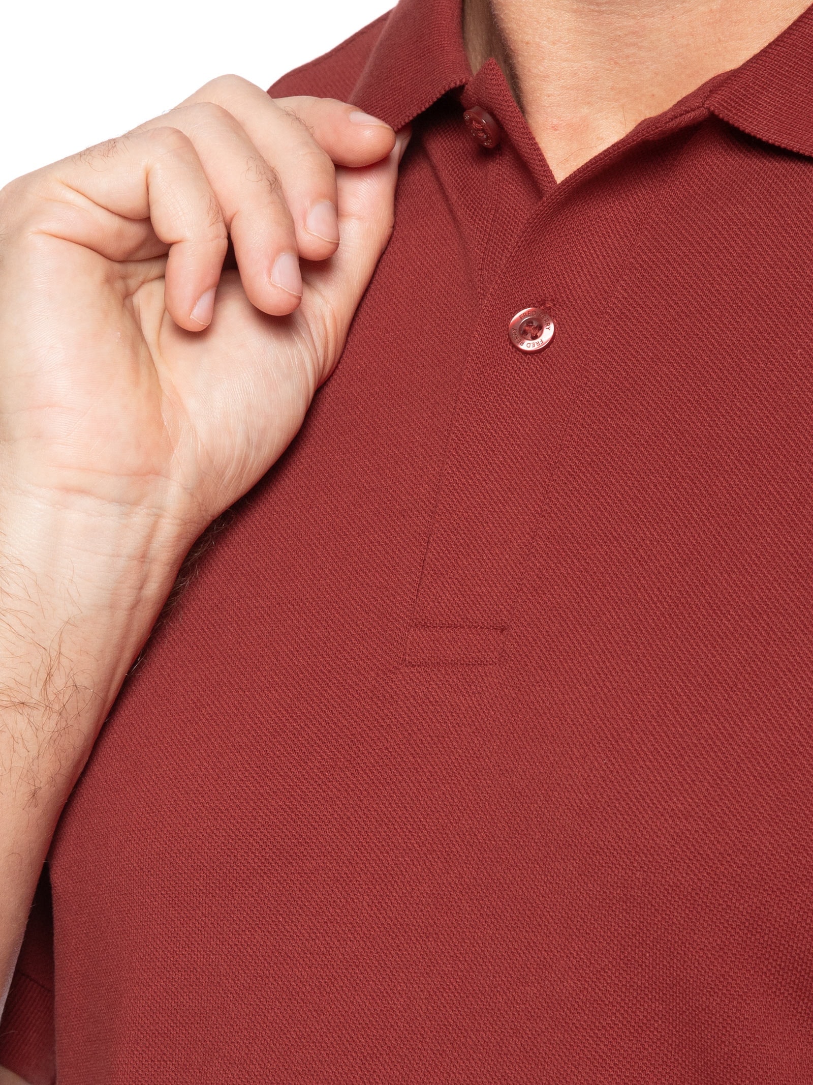 Polo Masculina Regular Fit Em Piquet de Algodão Vermelho Fred Perry