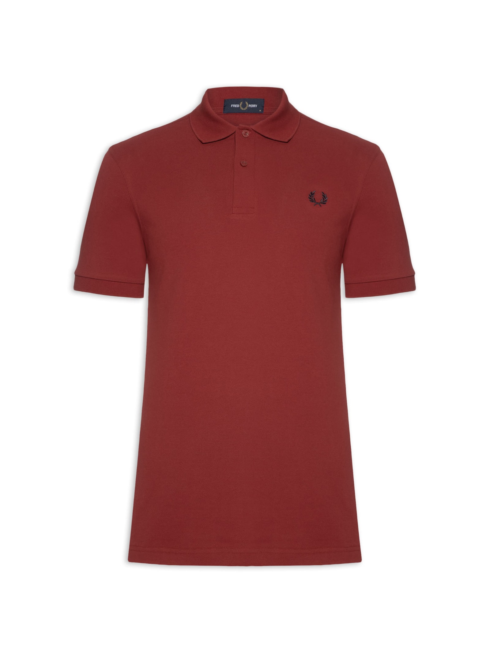 Polo Masculina Regular Fit Em Piquet de Algodão Vermelho Fred Perry