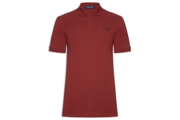 Polo Masculina Regular Fit Em Piquet de Algodão - Vermelho