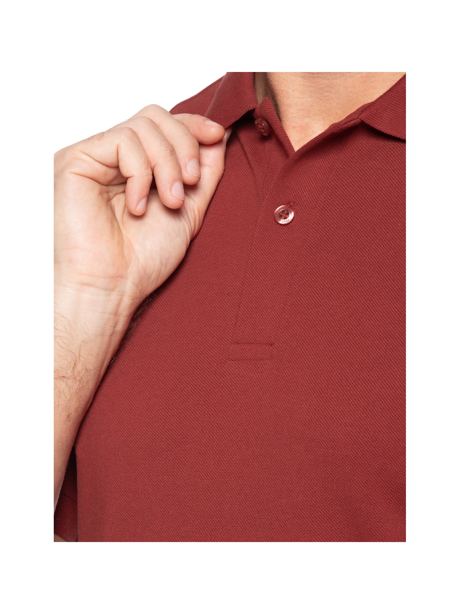 Polo Masculina Regular Fit Em Piquet de Algodão Vermelho Fred Perry