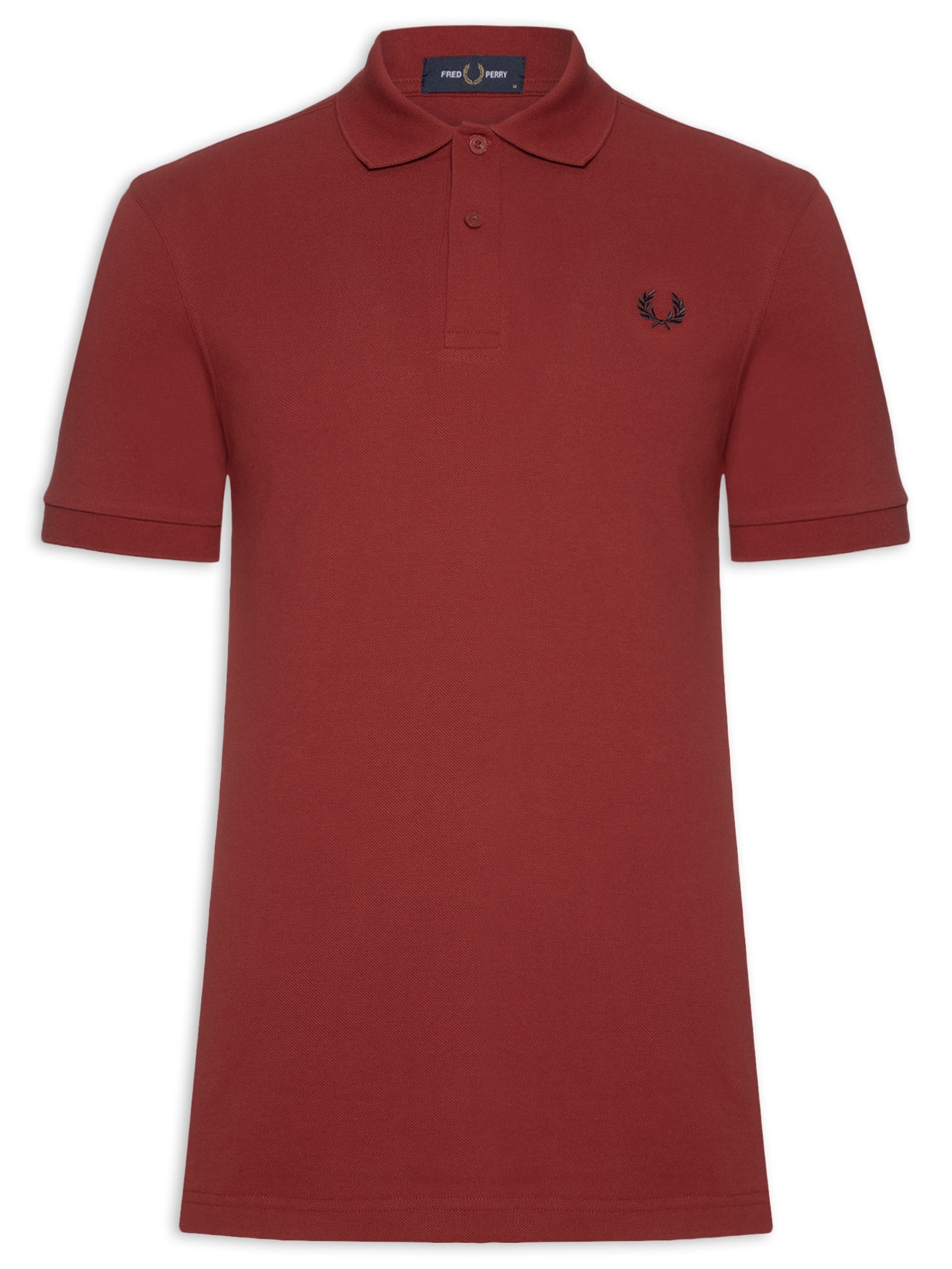 Polo Masculina Regular Fit Em Piquet de Algodão Vermelho Fred Perry