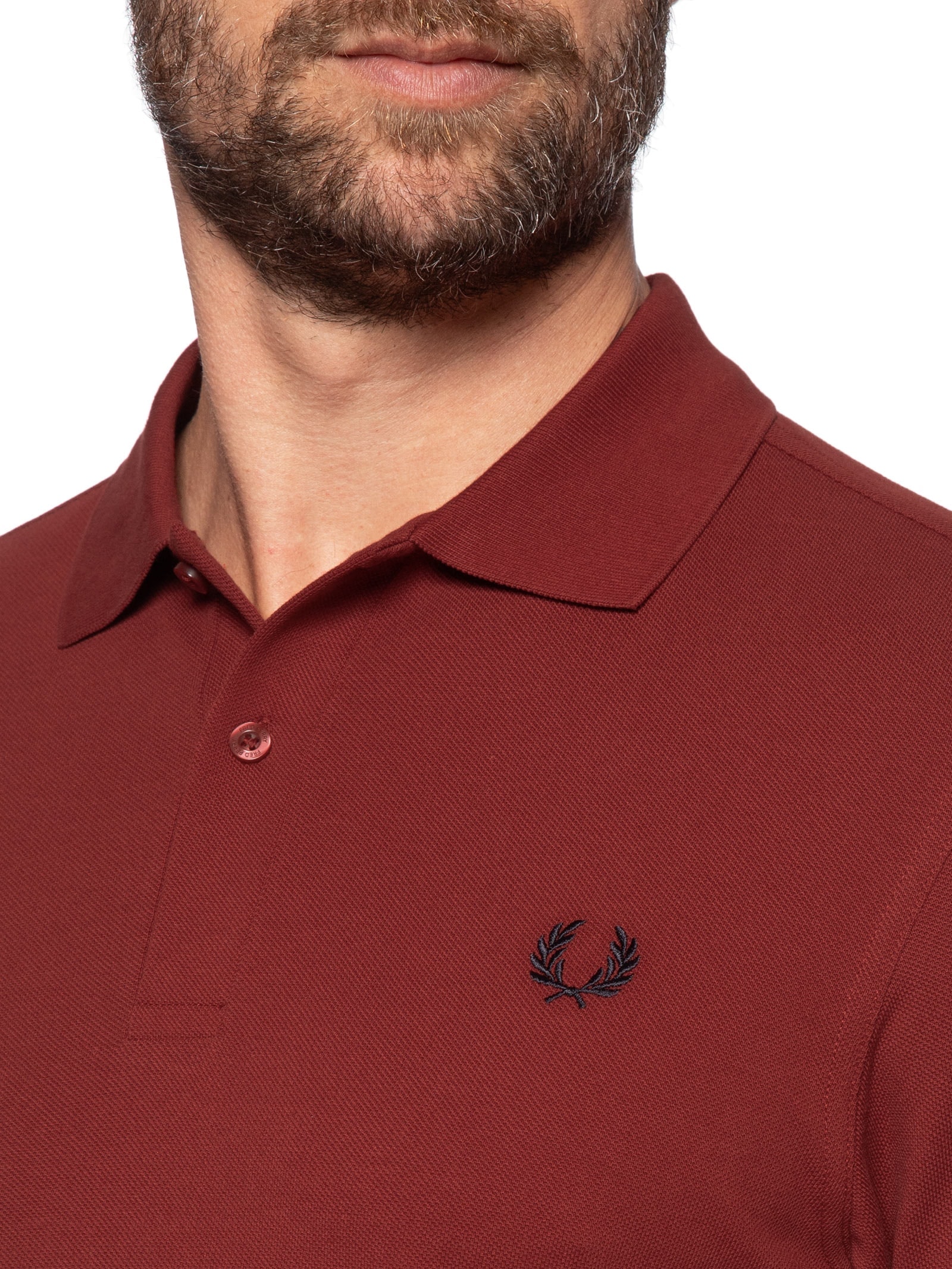Polo Masculina Regular Fit Em Piquet de Algodão Vermelho Fred Perry