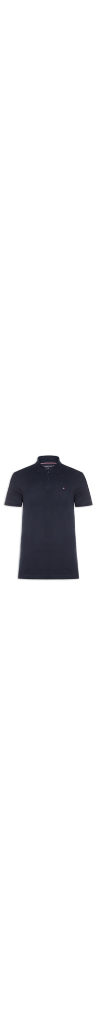 Polo Masculina Regular Fit Em Piquet Placket Interest - Azul