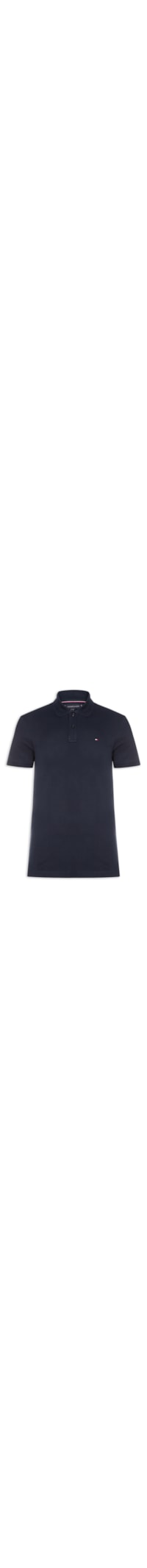 Polo Masculina Regular Fit Em Piquet Placket Interest - Azul