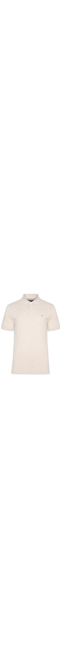 Polo Masculina Regular Fit Em Piquet Placket Interest - Bege
