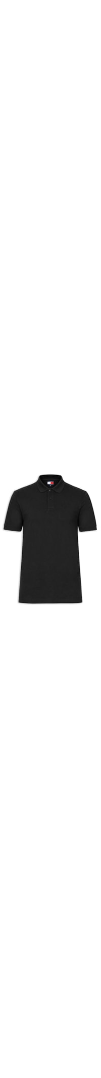 Polo Masculina Regular Fit em Waffle - Preto