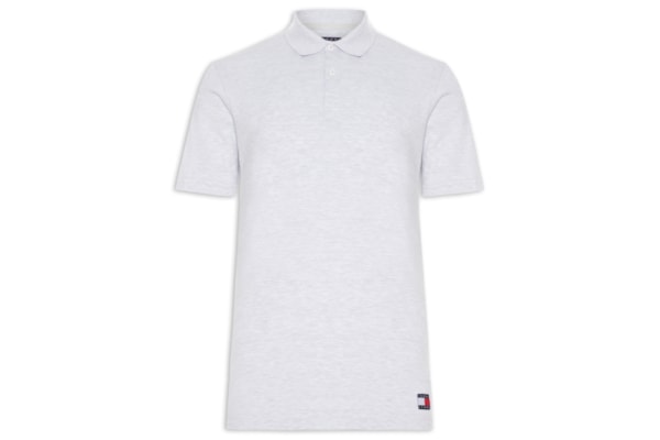 Polo Masculina Regular Fit em Waffle – Cinza